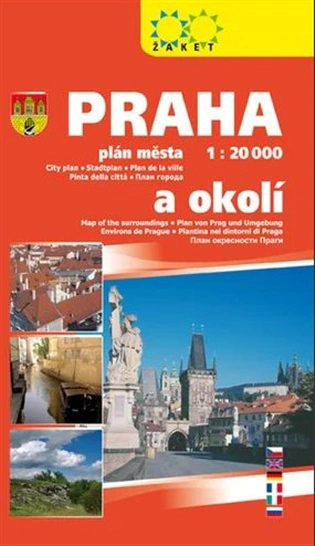 Praha plán města 1 : 20 000 a okolí /2026/  Žaket