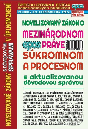 Novelizovaný zákon o medzinárodnom práve súkromnom a procesnom 16/2026 Epos