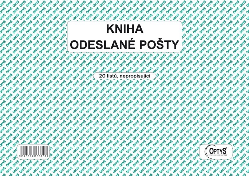 Kniha odeslané pošty, 20 listů /OP 1331 / OPTYS