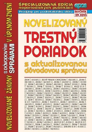 Novelizovaný Trestný poriadok 17/2026 Epos