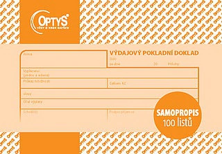 Výdajový pokladní doklad A6 100 listů samokopír.1083 OPTYS