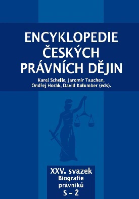 Encyklopedie českých právních dějin, XXV. svazek Biografie právníků S-Ž Key publishing, Aleš Čeněk, s.r.o.