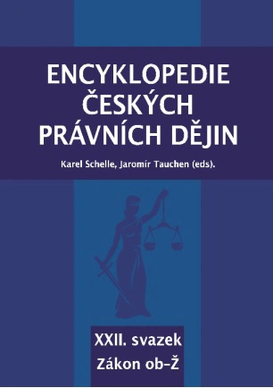 Encyklopedie českých právních dějin, XXII. svazek ob-Ž Key publishing, Aleš Čeněk, s.r.o.