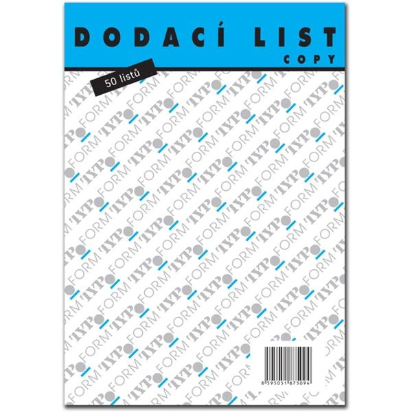 Dodací list A5, 50 listů TYPOS