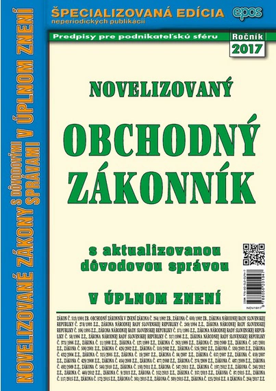Novelizovaný Obchodný zákonník Epos Novelizovaný Obchodný zákonník Epos