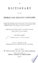 Dictionary of the german and englich languages Appleton & Company