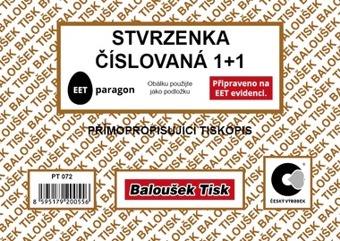 Stvrzenka A6 číslovaná PT 072 Baloušek