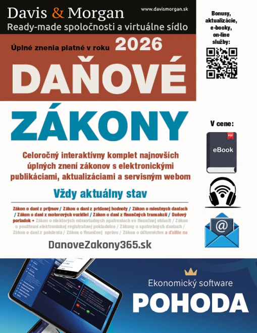 Daňové zákony 2026 SR XXL ProFi Newsletter