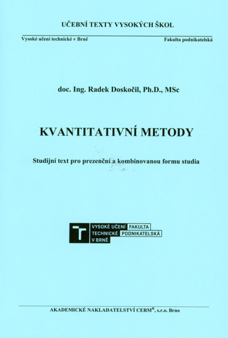 Kvantitativní metody Akademické nakladatelství CERM