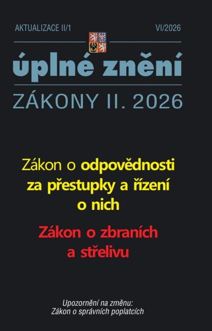 Aktualizace Zákon o odpovědnosti za přestupky a řízení o nich. Zákon o správních poplatcích Poradce