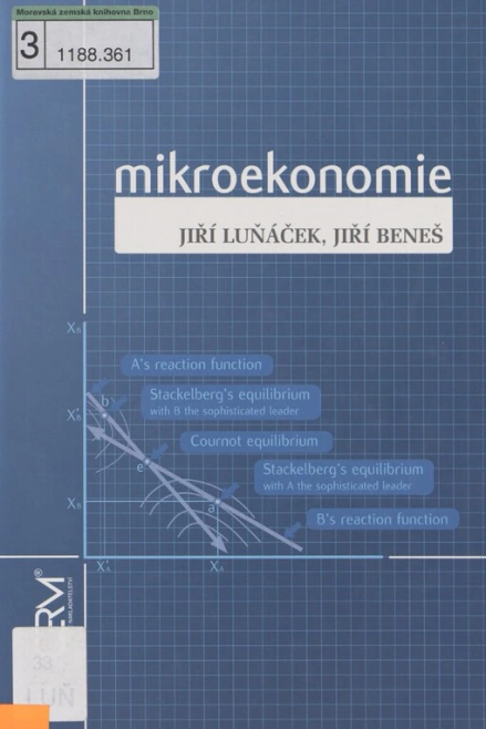 Mikroekonomie Akademické nakladatelství CERM Mikroekonomie Akademické nakladatelství CERM