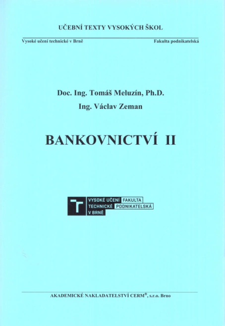 Bankovnictví II Akademické nakladatelství CERM