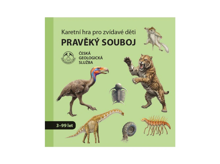 Pravěký souboj. Karetní hra pro zvídavé děti Česká geologická služba