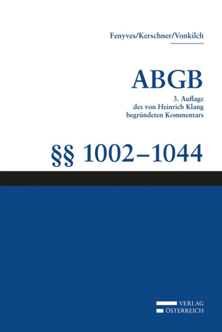 Großkommentar zum ABGB - Klang, §§1002-1044 Verlag Österreich