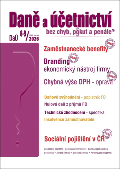 Daně a účetnictví bez chyb, pokut 8-9/2026 Poradce s.r.o.